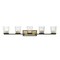 Z-Lite Bleeker Street 5 Light Vanity, Matte Black & Olde Brass & Clear 475-5V-MB-OBR - alternate 5
